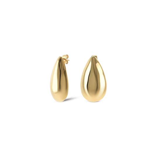 Gouden One Jewels oorbellen met tijdloos druppelvormig design.
