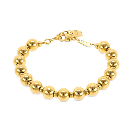 Gouden One Jewels armband met ronde kralen in elegante stijl.