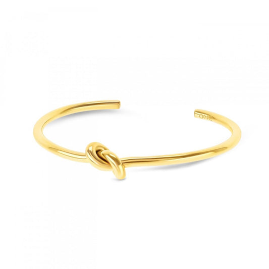 Gouden One Jewels armband met elegant ontwerp en knoopdetail.