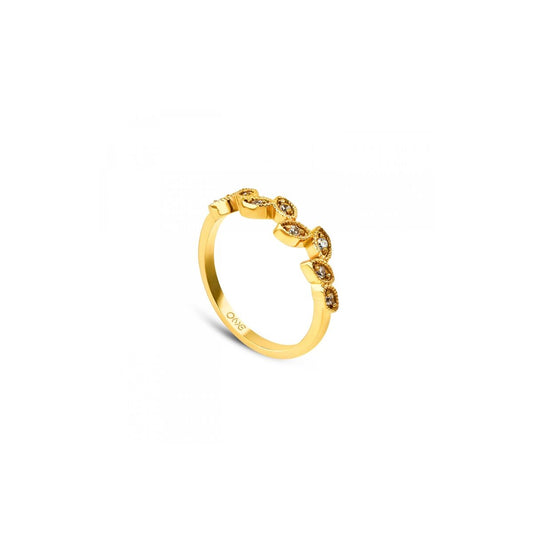 Gouden One Jewels ring voor dames, maat 5 met elegante details.