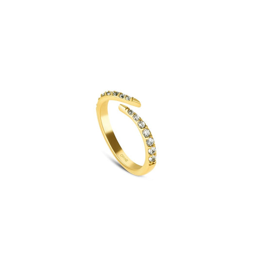 Gouden One Jewels ring met elegante afwerking en sprankelende details.