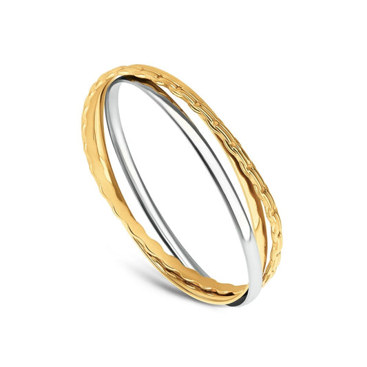 Gouden One Jewels armband met elegant ontwerp en gedetailleerde textuur.