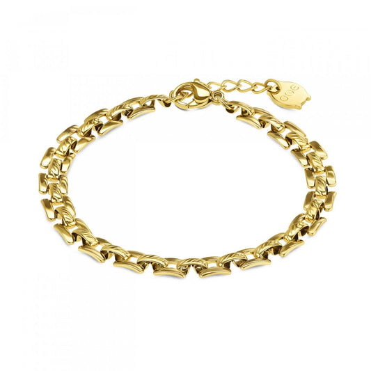 Gouden One Jewels armband met elegant en tijdloos ontwerp, zijaanzicht.