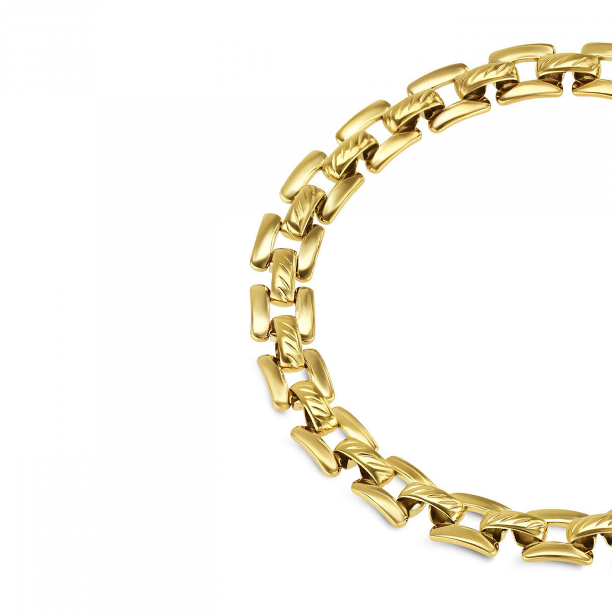 Detail van de gouden One Jewels armband met elegante schakels en een tijdloos ontwerp.