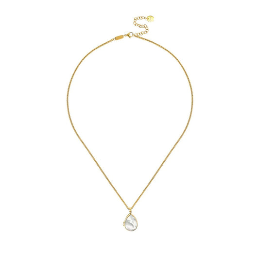 Gouden One Jewels ketting voor dames met een elegante druppelvormige hanger.