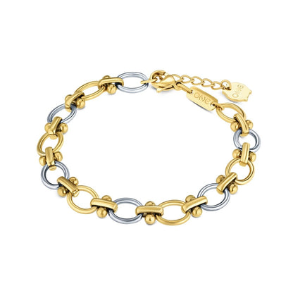 Gouden One Jewels armband met elegante afwerking en schakelontwerp.
