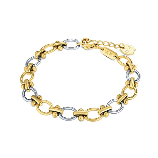Gouden One Jewels armband met elegante afwerking en schakelontwerp.