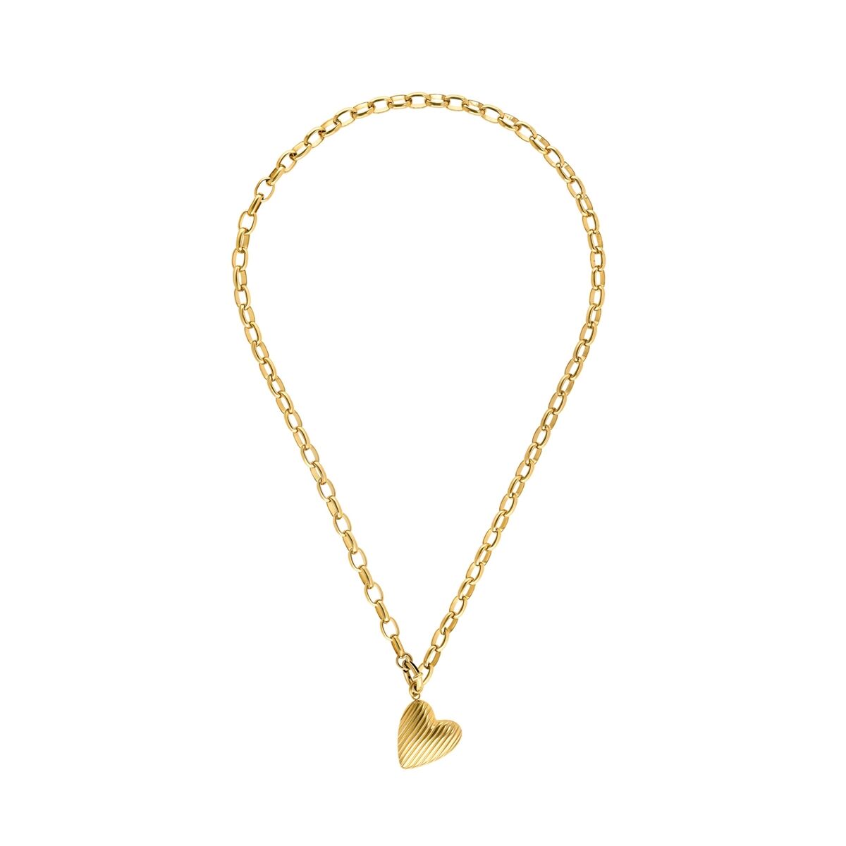 Gouden One Jewels ketting met elegante hartvormige hanger en verfijnde afwerking.