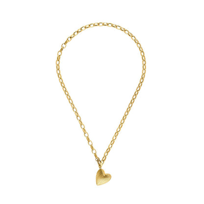 Gouden One Jewels ketting met elegante hartvormige hanger en verfijnde afwerking.