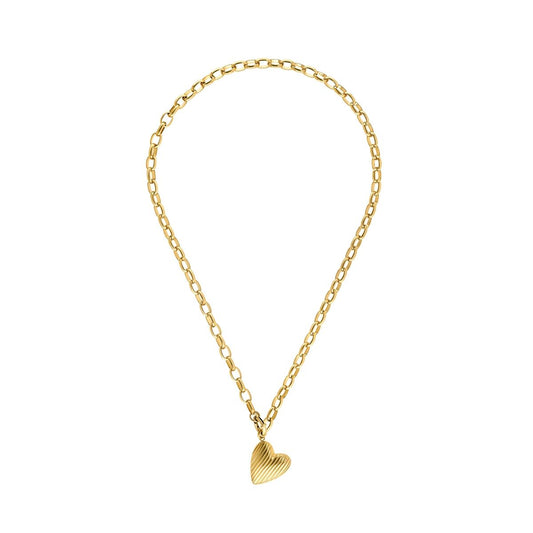 Gouden One Jewels ketting met elegante hartvormige hanger en verfijnde afwerking.