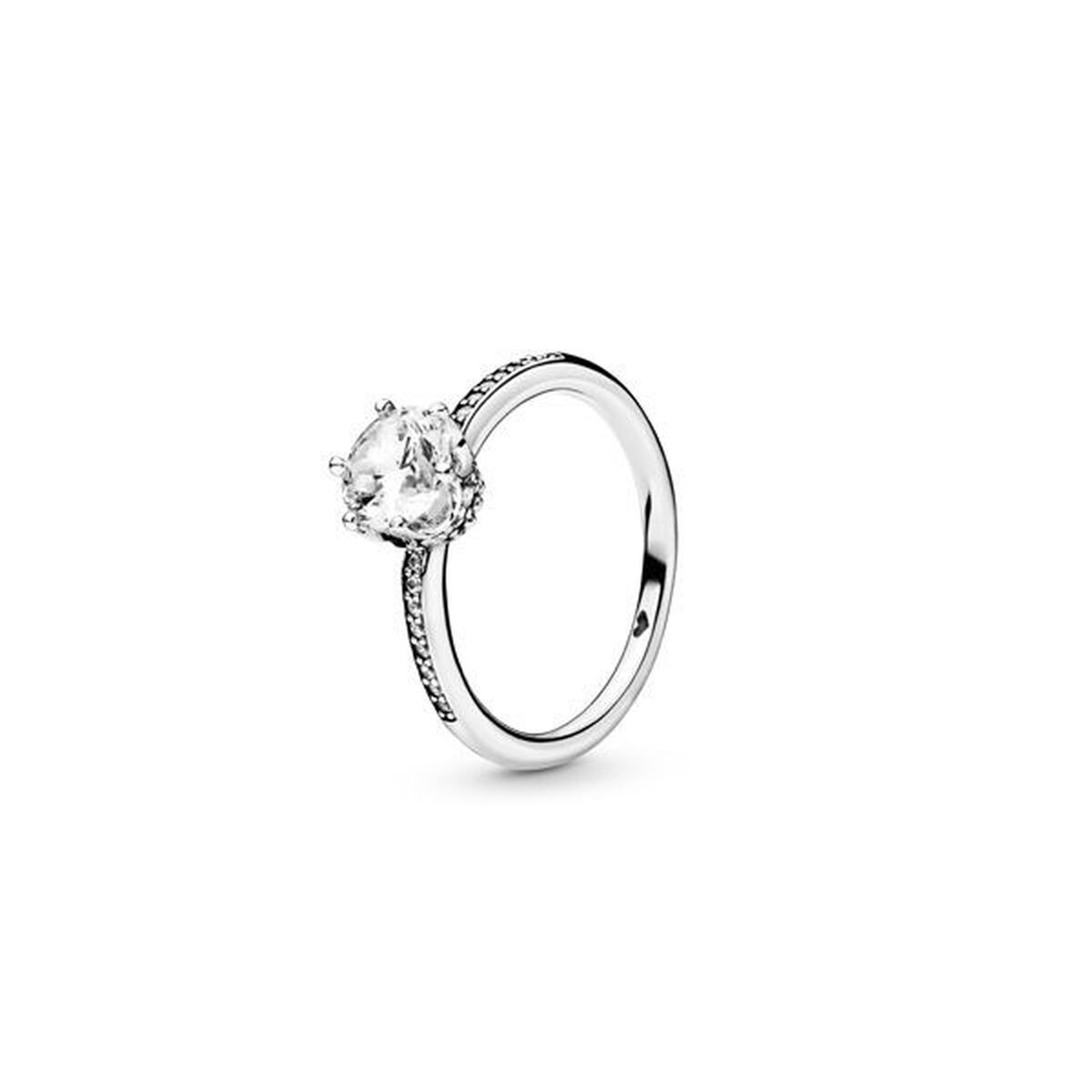 Pandora ring 198289CZ met elegante uitstraling en een stralende zirkonia.