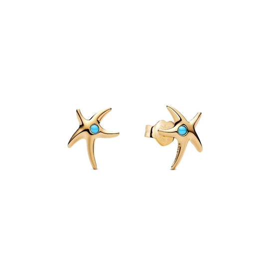 Pandora oorbellen met elegant design en blauwe details, perfect voor elke gelegenheid.