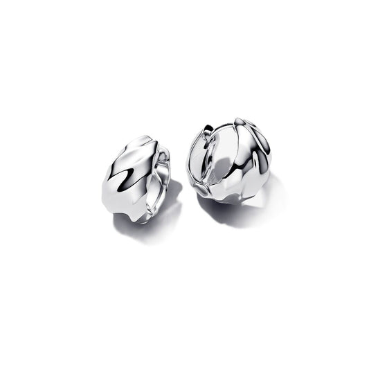 Zilverkleurige Pandora oorbellen met een elegant, veelzijdig ontwerp.