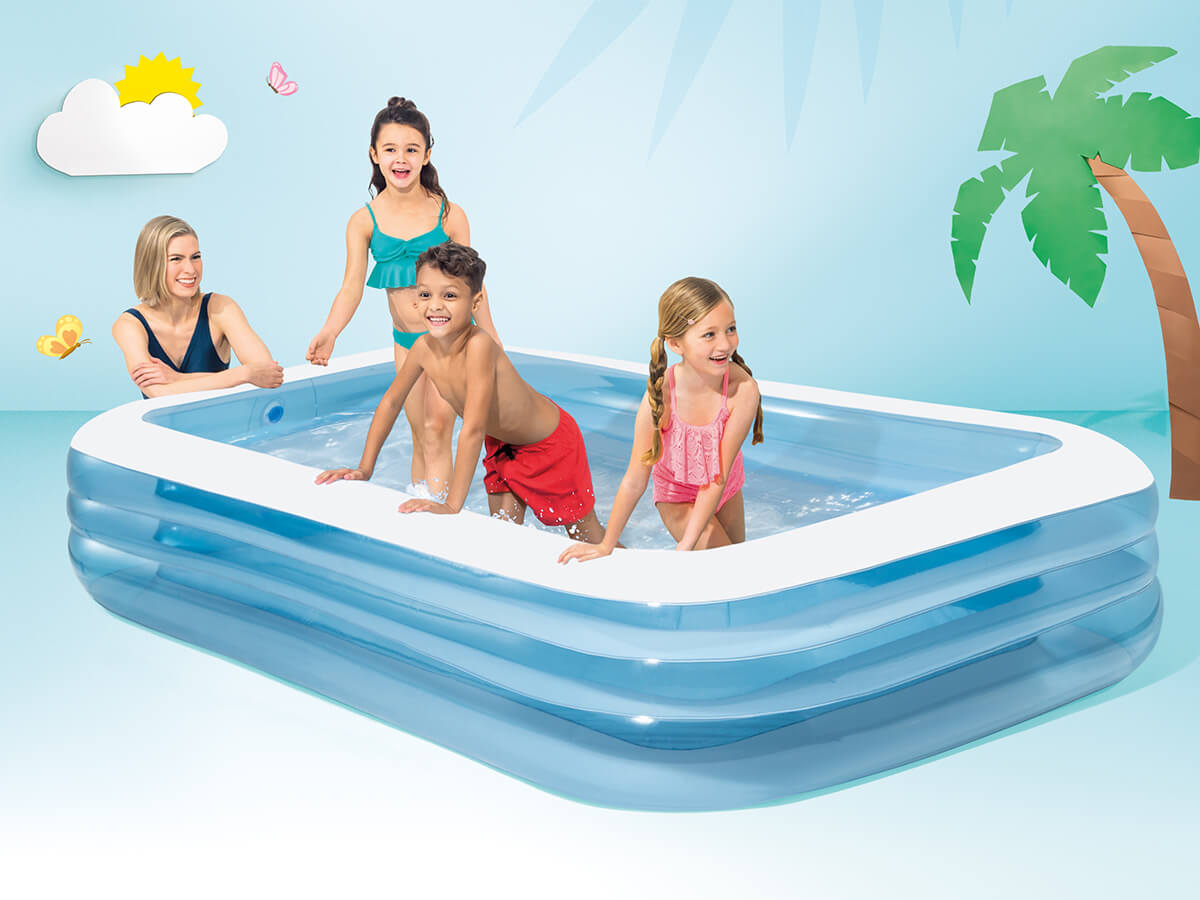 Opblaasbaar zwembad Family Pool   blauw