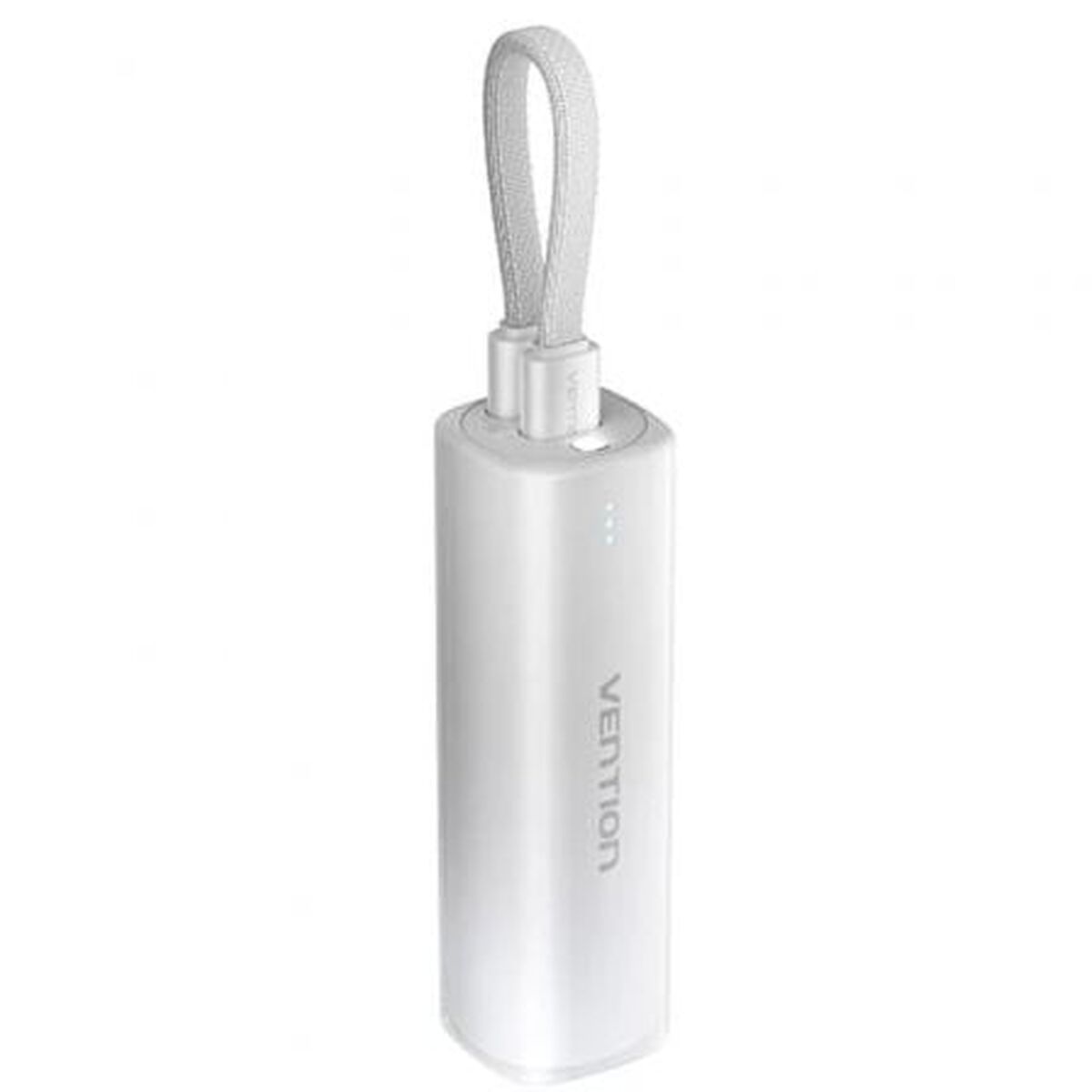 Vention Powerbank FHWM0 in wit, compact ontwerp met handige draaglus.