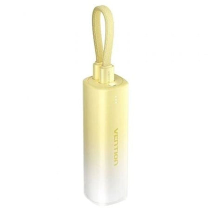 Gouden Vention Powerbank FHWY0 met draagbare ontwerp en oplaadfunctie.