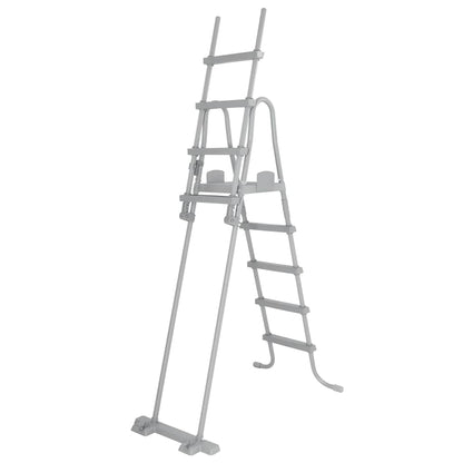 Detail van de Bestway Flowclear zwembadladder met 4 treden, zijaanzicht.