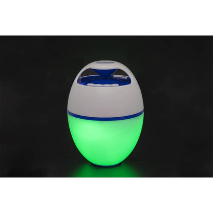 Detail van de Bestway Bluetooth Luidspreker met groene LED-verlichting en bedieningsknoppen.