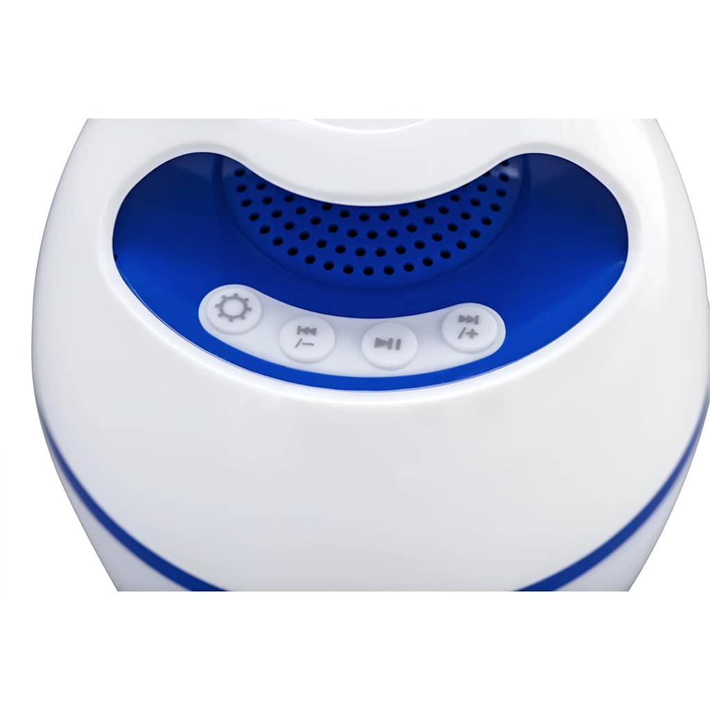 Close-up van de bedieningselementen van de Bestway Bluetooth Luidspreker met LED-verlichting.