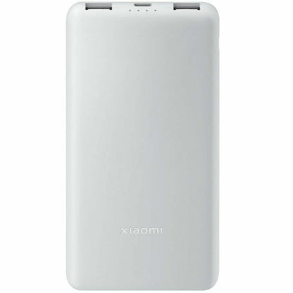 Wit zijaanzicht van de Xiaomi Powerbank 10000mAh met oplaadindicator.