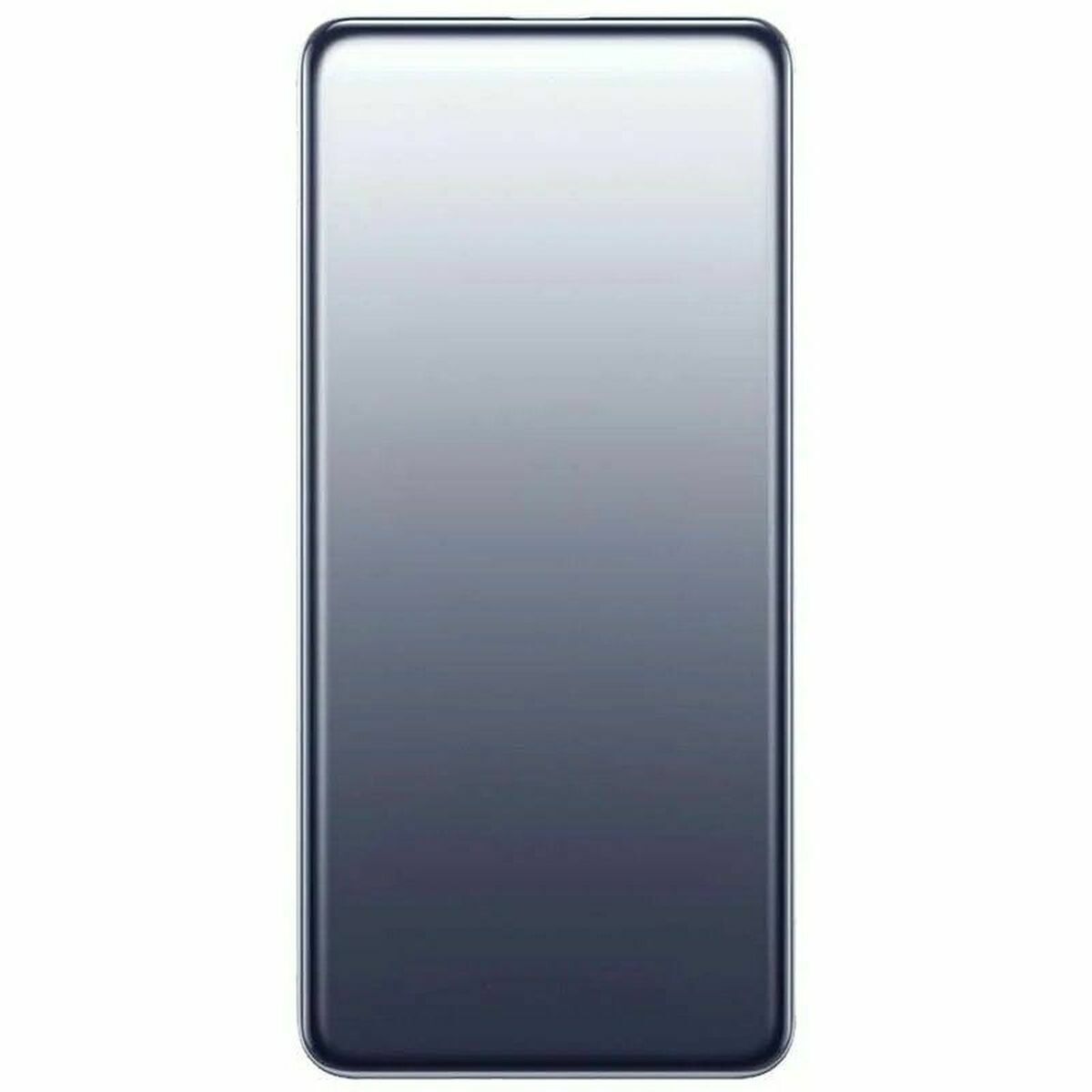 Zijaanzicht van de Xiaomi Powerbank 5000 mAh in blauw en grijs.
