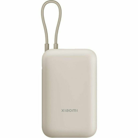 Beige Xiaomi Powerbank 20000 mAh met snelladen, vooraanzicht.