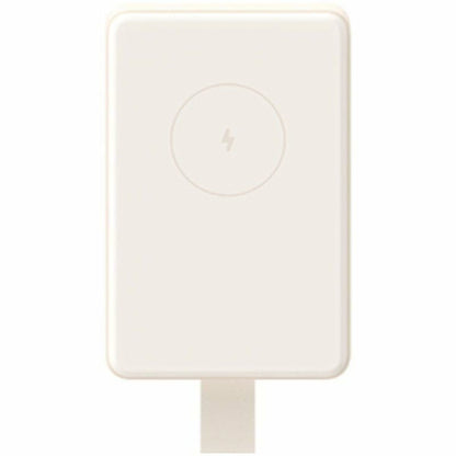 Detail van de Xiaomi Powerbank Bruin met een gladde, compacte vorm en een laadindicator.