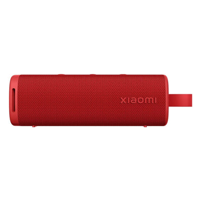 Zijaanzicht van de Xiaomi QBH4263GL Bluetooth luidspreker in opvallend rood.