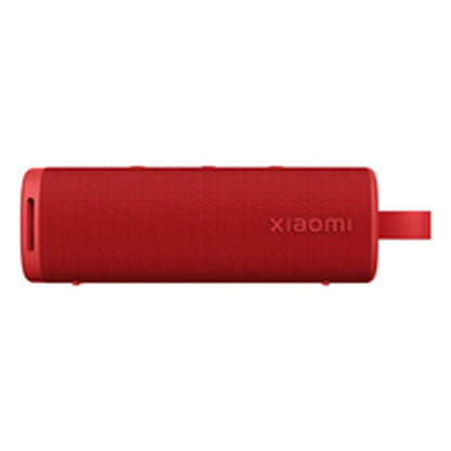 Zijaanzicht van de Xiaomi QBH4263GL draagbare Bluetooth luidspreker in rood.