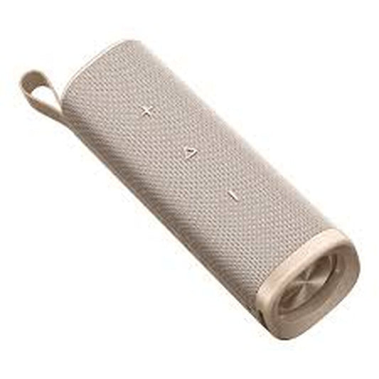 Gouden Xiaomi SOUND OUTDOOR Bluetooth luidspreker met een stijlvolle, draagbare vorm.