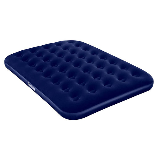 Bestway luchtbed in donkerblauw, opblaasbaar en waterdicht, 191x137x22 cm.