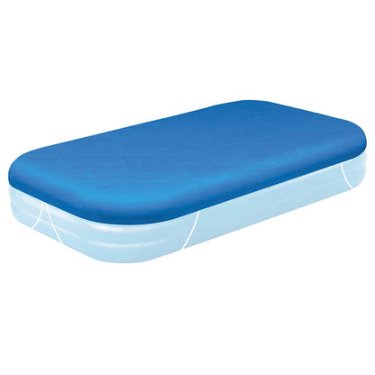 Detail van de Bestway Flowclear zwembadhoes in blauw, met waterafstotende afwerking.