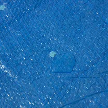 Detail van de waterafstotende laag van de Bestway Flowclear zwembadhoes in blauw.