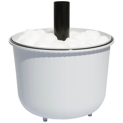 Detail van de Bestway Flowclear Polysphere filterballen in een filterreservoir.
