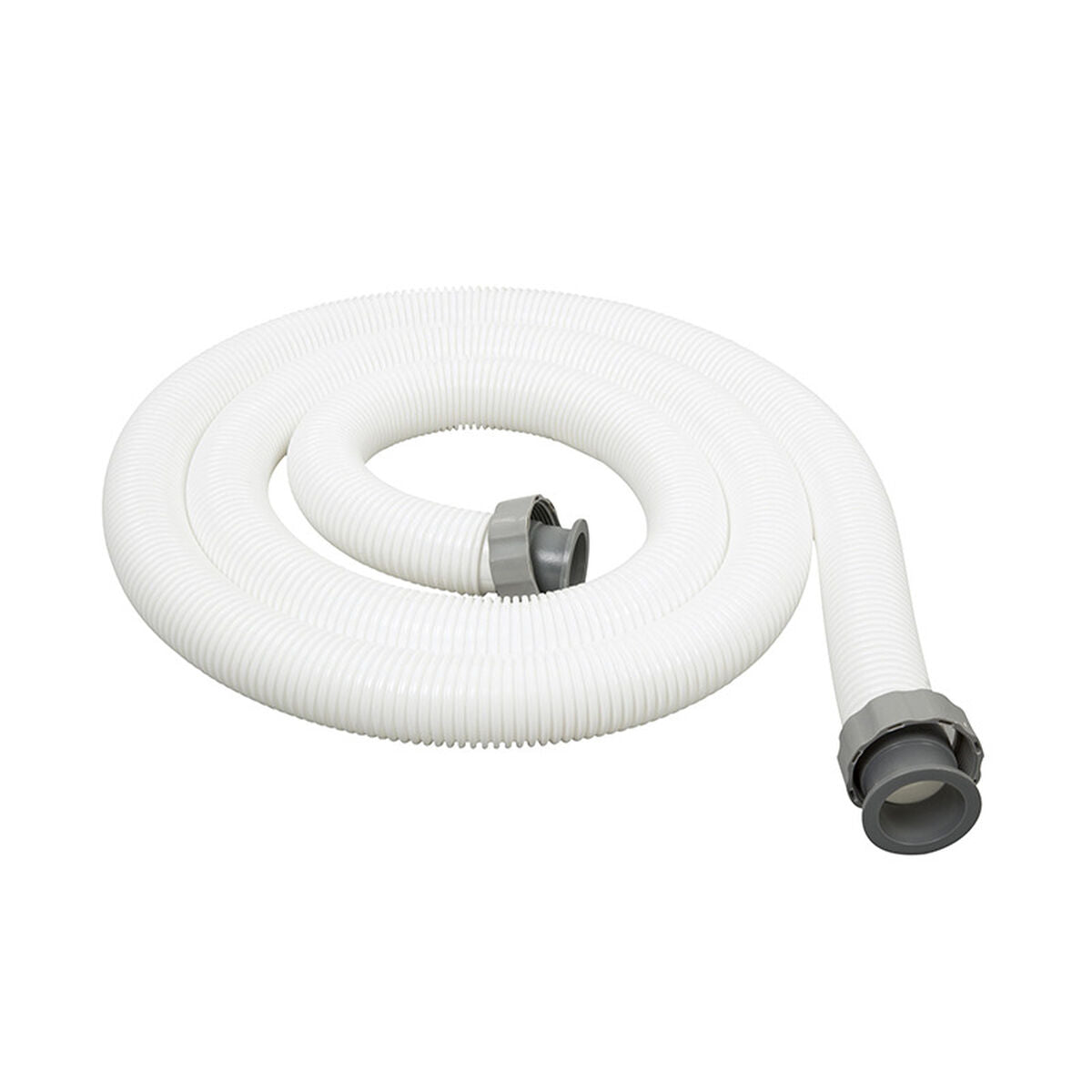 Witte Bestway filtratie slang met schroefdraad van 3 meter, flexibel en duurzaam ontwerp.