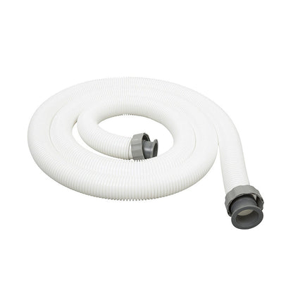 Witte Bestway filtratie slang met schroefdraad van 3 meter, flexibel en duurzaam ontwerp.
