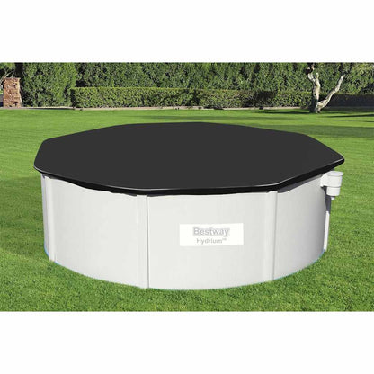 Detail van de Bestway Flowclear zwembadhoes in zwart, perfect passend op een rond zwembad.