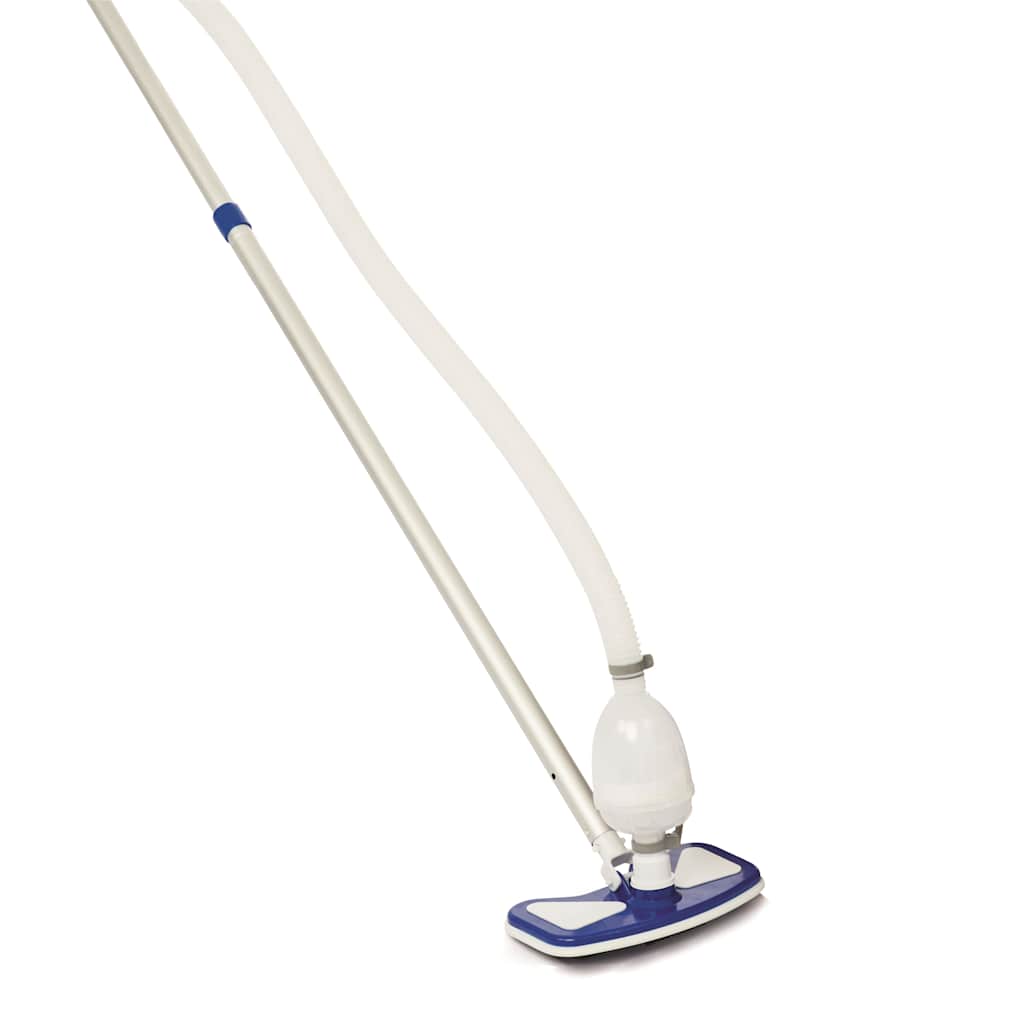Detail van de Bestway Flowclear deluxe zwembadstofzuiger met verstelbare aluminium steel.