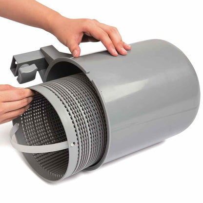 Detail van de Bestway Flowclear deluxe 58237 filter met handmatige reiniging.