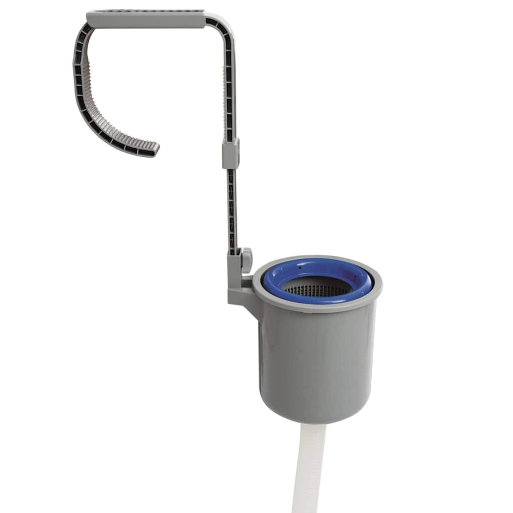 Detail van de Bestway Flowclear deluxe skimmer met filtermand voor zwembadonderhoud.
