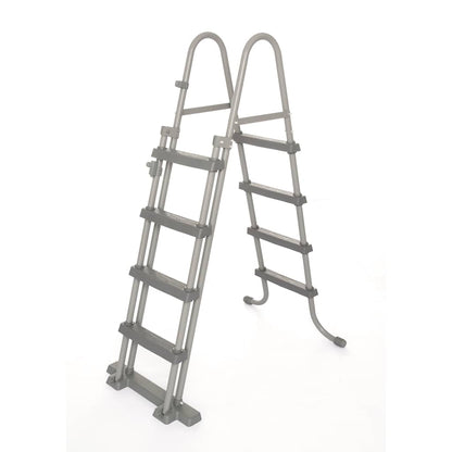 Roestbestendige Bestway zwembadladder met 4 treden, stevig en veilig ontwerp.