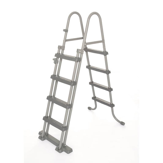 Roestbestendige Bestway zwembadladder met 4 treden, stevig en veilig ontwerp.