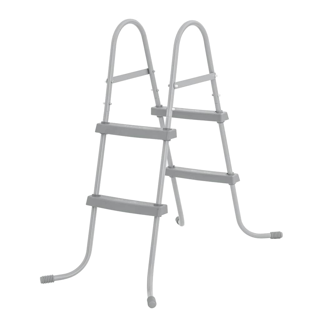 Bestway Flowclear zwembadladder met 2 treden, roestbestendig en anti-slip.