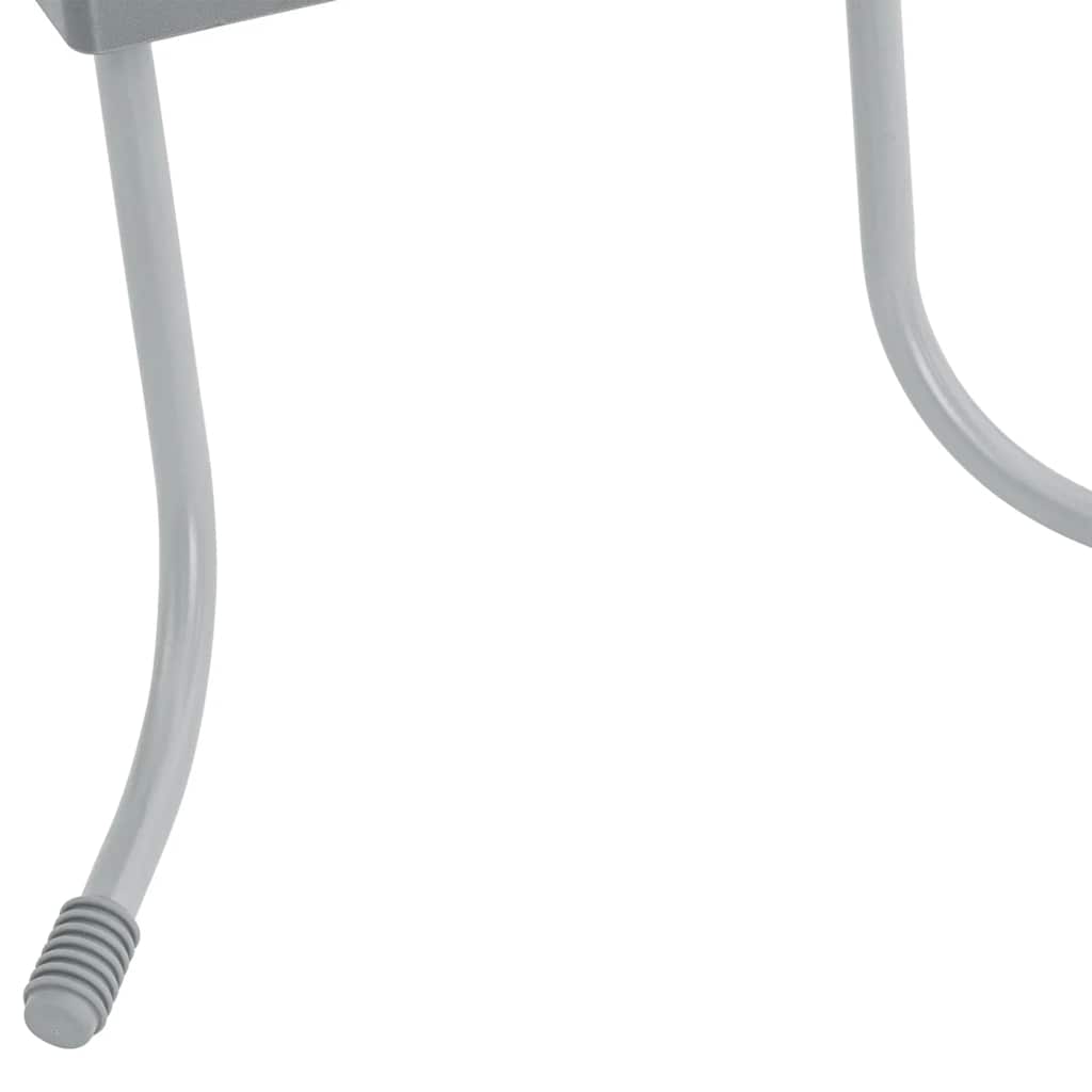 Detail van de roestbestendige metalen poten van de Bestway Flowclear zwembadladder.