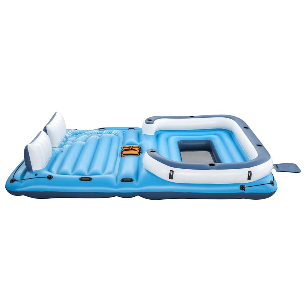 Detail van het Bestway Drijfeiland Tropical Breeze met rugleuningen en ingebouwde koeltas.