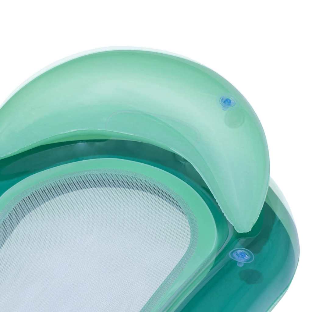 Detail van de comfortabele hoofdsteun van de Bestway Aqua Lounge zwembadlounger.
