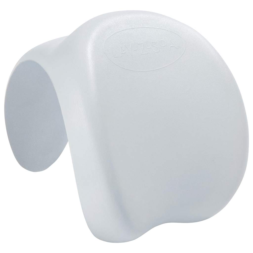 Wit Bestway Lay-Z-Spa kussen met ergonomische vorm voor hoofd- en nekondersteuning.