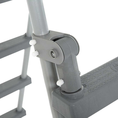 Detail van het metalen frame van de Bestway Power Steel zwembadset met bevestigingsmechanisme.