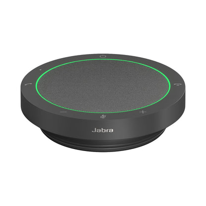 Detailweergave van de Jabra SPEAK2 40 luidspreker met ruisonderdrukking en bedieningselementen.