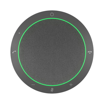 Jabra SPEAK2 40 Bluetooth-luidspreker in grijs met ruisonderdrukking, bovenaanzicht.